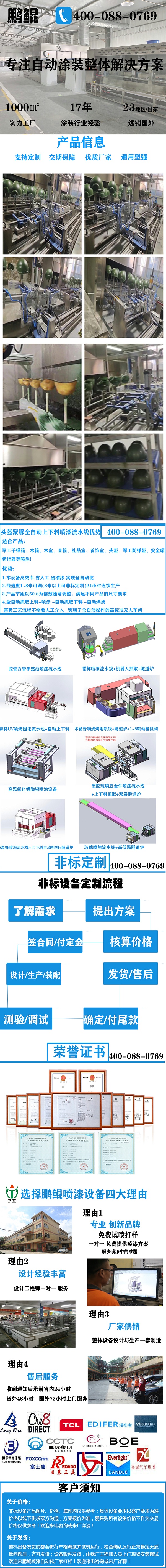 头盔聚脲全自动上下料喷漆流水线